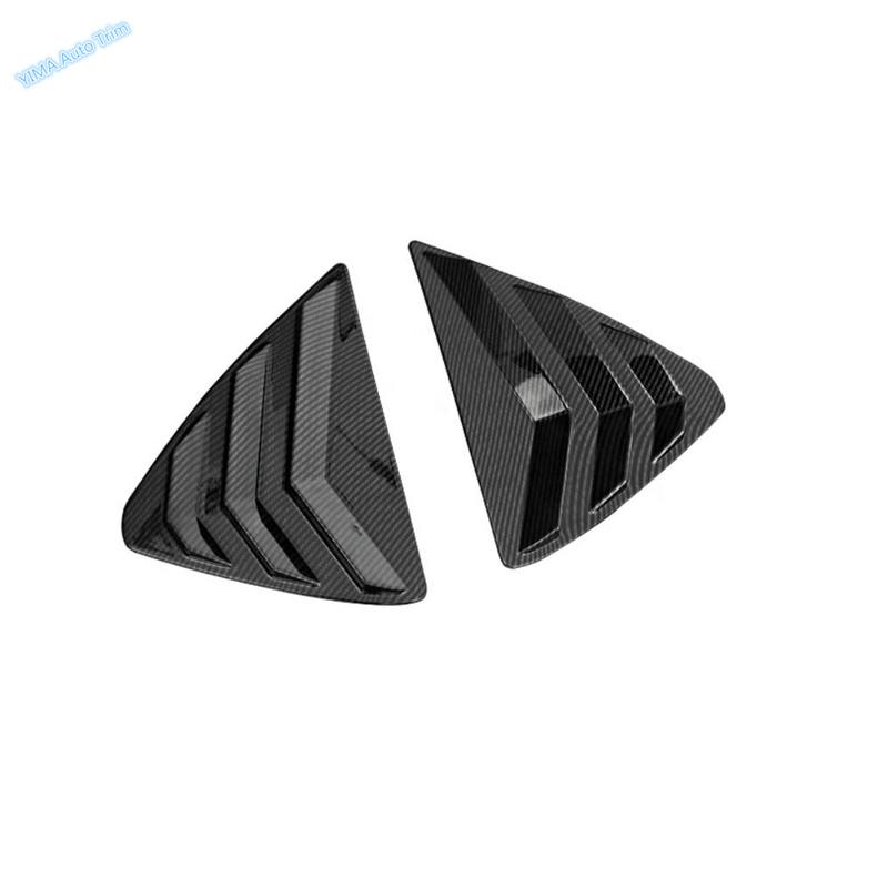 Car Rear Window Side Vent Shutter Louver Cover Trim For Mazda CX-5 CX5 2017 - 2025 ABS Carbon Fiber Black Exterior Accessories