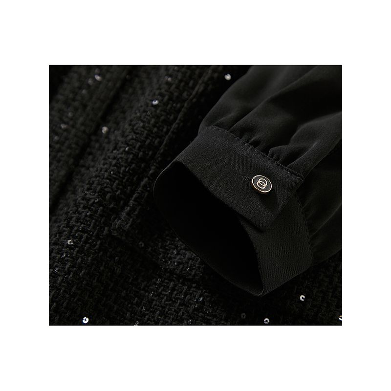 Big Brand Original Woolen Skirt! Pursuit of Quality ~ Exquisite Women Ammonia Silk Long Sleeve Lead Commuting Dress Autumn and Winter