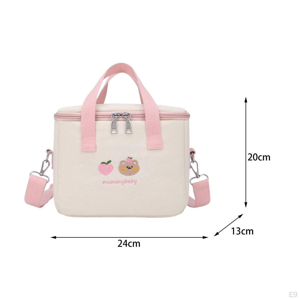 Compact Lunch Storage Bag with Insulated Box for Office and Camping