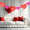 1 комплект баннеров ко Дню святого Валентина с блестками в виде сердечек для подвесного потолка, баннеров с Днем святого Валентина, растяжек для свадебной вечеринки