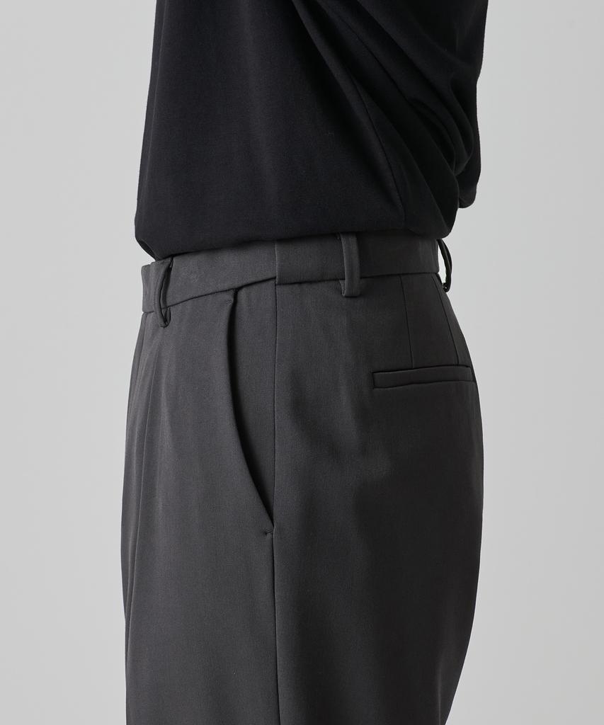 MUSINSA STANDARD Reverse One-Pleat Wide Hidden Banding Slacks [Gunmetal]