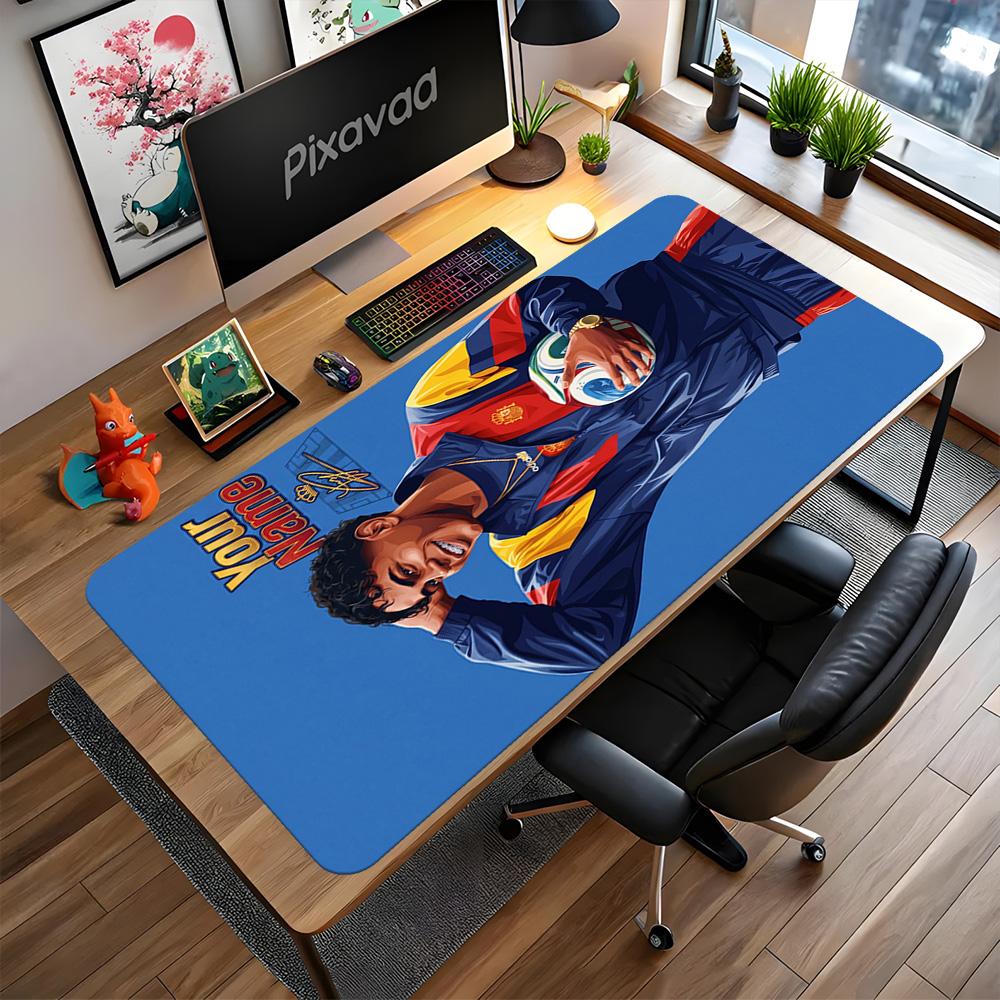 Yamal Customized Name Mouse Pad Keyboard Pad Desktop Mouse Pad Non-Slip Rubber Base Perfect Gift for Gamers And Professionals