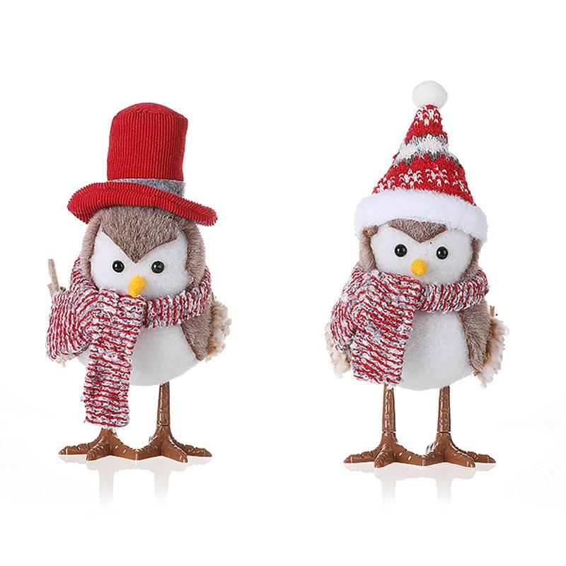 Светящиеся новинки Рождественские украшения Милые фигурки птиц Поделки Милый декор для дома в помещении/на открытом воздухе Поделки