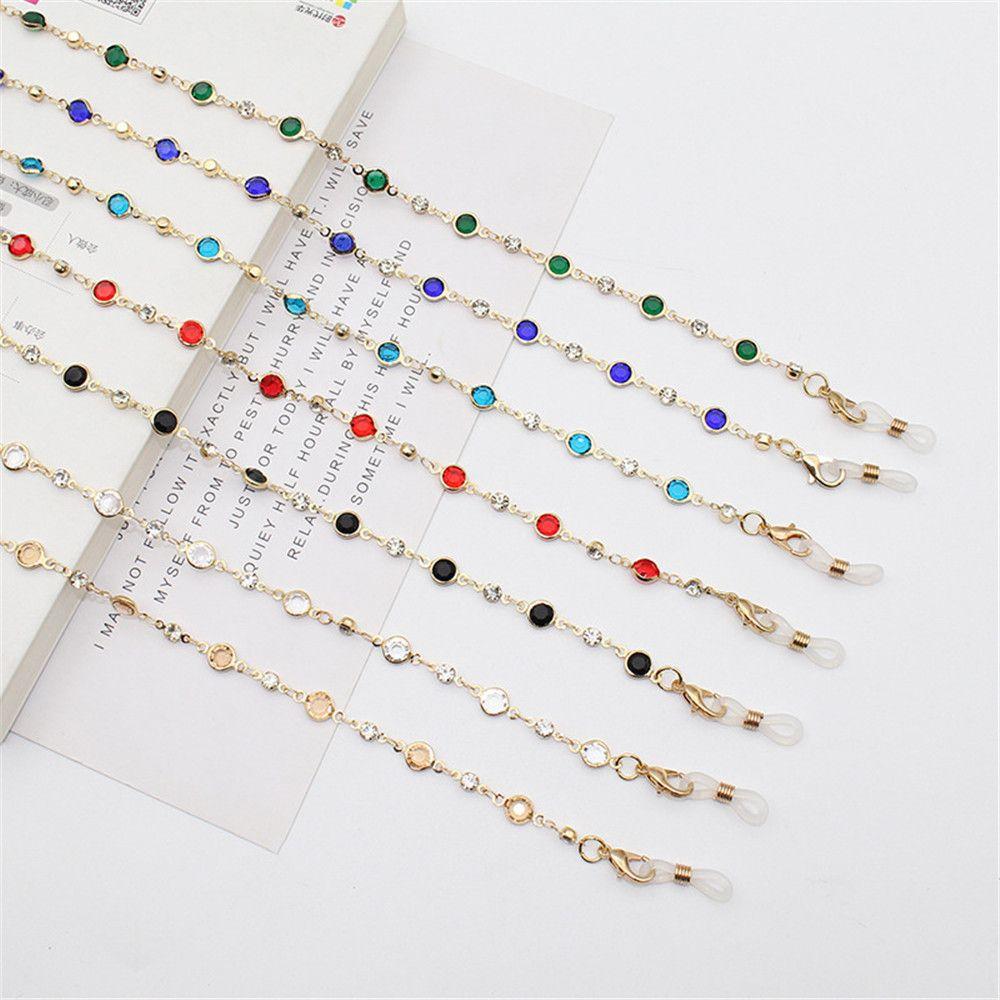 Fashion Crystal Long Eyeglass Lanyard Glasses Necklace Glasses Chain Eye wear Accessories