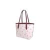 Coach City 23 Bow Tie Print Snap Coated Canvas Tote Bag Women tote Chalk Wine CN681-IMWDA