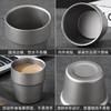 Food Grade Pure Titanium Double Wall Insulated Coffee Cup Travel Mug Outdoor Tea Brewing Lightweight Portable 150ml