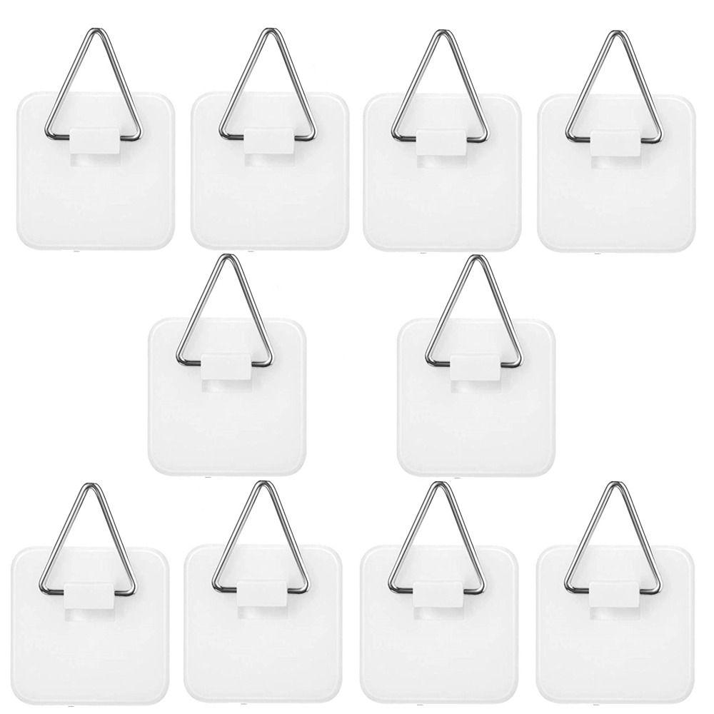 Pcs Sticky Plastic Vertical Adhesive Plate Hanger Plate Holders Picture Hangers Photo Frame Hangers