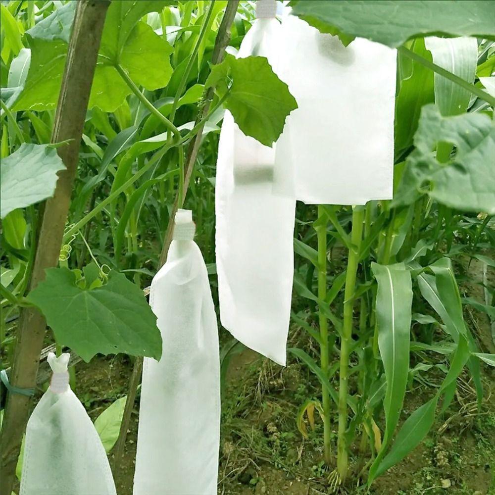 100Pcs Planting Fruit Protection Bags Fabric Planting Pocket Insect Barrier Pouch  for Vegetable