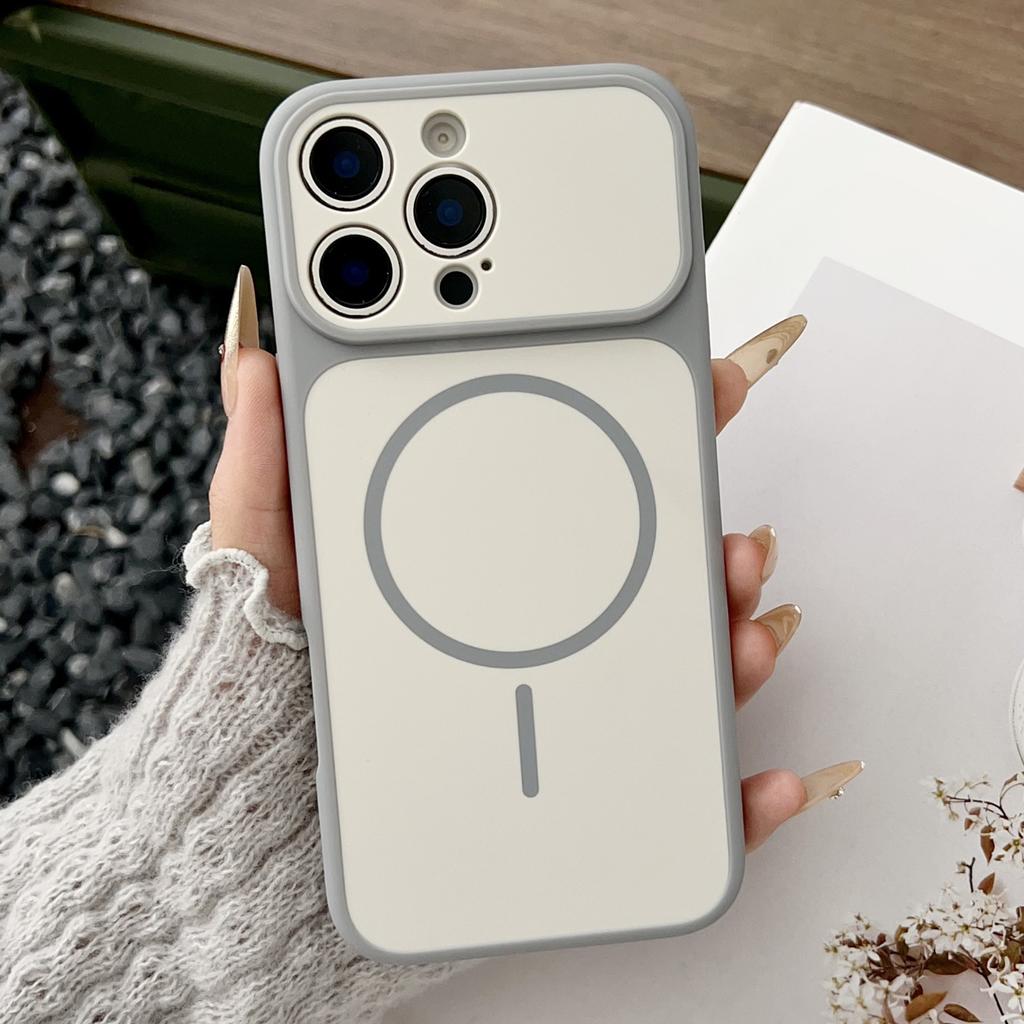 For iPhone 16 Pro Max Case Compatible with MagSafe Dual Color Skin Touch TPU PC Shockproof Phone Cover