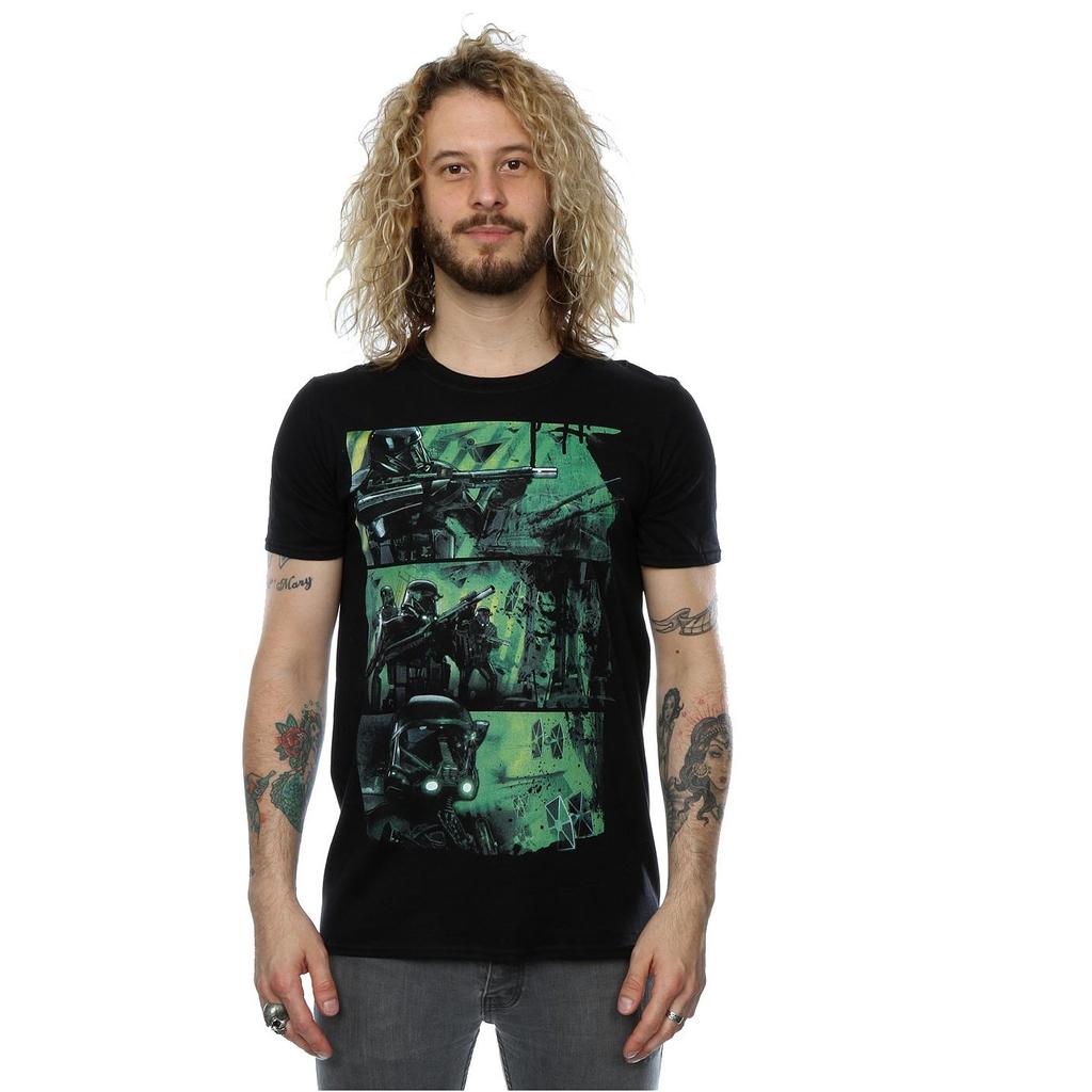STAR WARS Mens Rogue One Death Trooper Comic Strip T-Shirt
