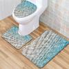 Текстурированный туалетный трехсекционный напольный коврик, ванный трехсекционный ковер, придверный коврик