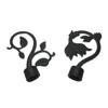ABS Material Curtain Pole Finials Imitation Iron Roman Rod 22mm   Curtain Decorative