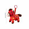 Red Color Plush Horse Keychain Plush Materia Zodiac Pony Figurine Horse Doll Pendant  Bag Pendant