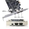EP-053 IEEE 1394 to PCI-E Card 3x6Pin 1x4Pin Firewire 400 Adapter Card with Cable+Low Profile Bracket
