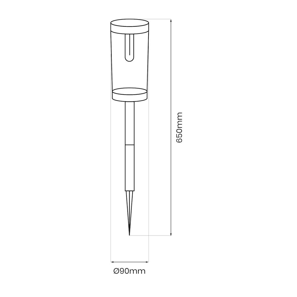 Solar Path Post 3000K Ip44 2-Pack