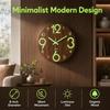 Silent Luminous Wall Clock 8 Inch Quartz Wall Clock Minimalist 3D Wall Clock  Office