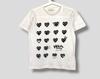 Винтажная футболка Comme des garcons y2k с праздничным эмодзи дизайнерская преппи повседневная футболка женская белая Маленькая