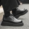 Fashion Trendy Men's Leather Thick Soled Shoes Minimalist and Versatile Design Style Party Office Outdoor Stroll Elevated Men's Shoes