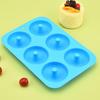 Силиконовая форма для выпечки пончиков на 6 ячеек