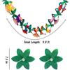 2 Piece Tropical Paper Flower Garland for Hawaiian Luau Party Decoration 10ft Colourful Paper Hibiscus Garland for Birthday Wedding Baby Shower