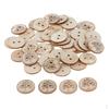 50 Pieces Printed Round Wooden Button for Sewing Clothes Accessories 25mm