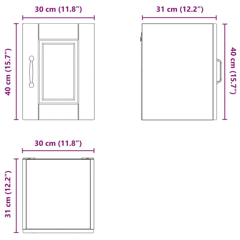 Wall Cabinet PORTO 2 pcs. Artisan Oak Engineered Wood