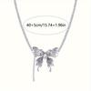 1pc Elegant Y2K Style Butterfly Pendant Rhinestone Necklace for Women Sparkling Chain Jewelry for Daily Wear & Party Accessories