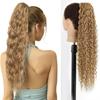MERISIHAIR Synthetic Long Kinky Curly Ponytail Hair Extension Drawstring Ponytail Clip-In Wig Wrap Around Ponytail For Women