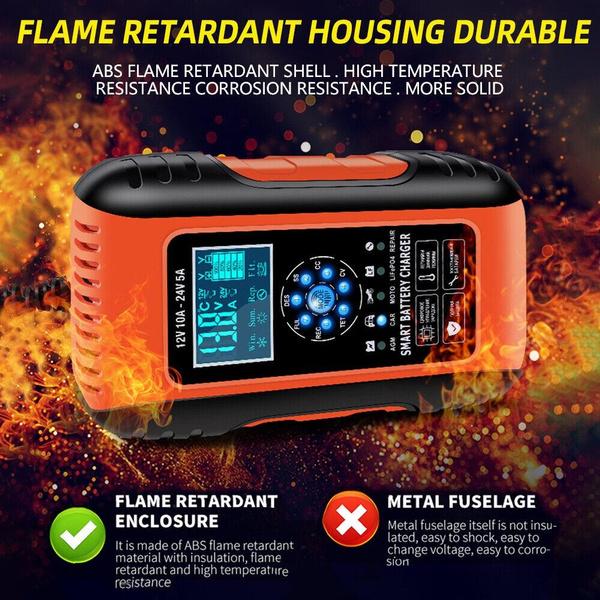 Интеллектуальное устройство для обслуживания аккумуляторов. Зарядное устройство для аккумуляторов на 10 А, 24 В и 12 В. Автомобильное зарядное устройство с ЖК-дисплеем. США. Автомобильное зарядное устройство. Импульсный стартер AGM/GEL.