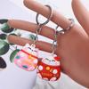Trinkets Three-dimensional Good Luck Cartoon Key Ring Car Keyring Lucky Cat Keychain Bag Pendant
