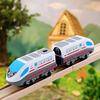 (H0826)Wooden Fence Alloy Electric Locomotive Children Toys Gordon Front Compartment