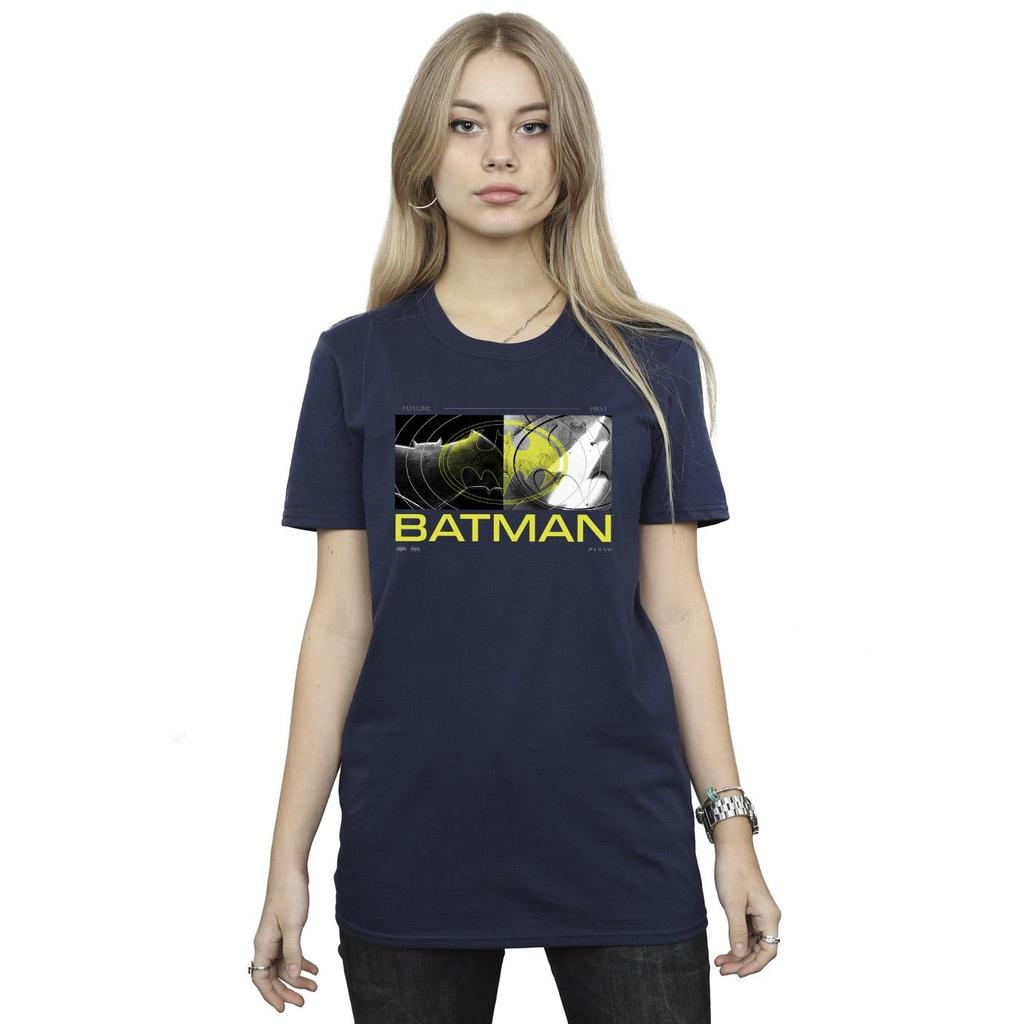 DC Comics Womens/Ladies The Flash Batman Future To Past Cotton Boyfriend T-Shirt