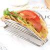 Handle Stainless Steel Wave Shaped Tray Plate Kitchen Tools Taco Shell Stand Taco Holder