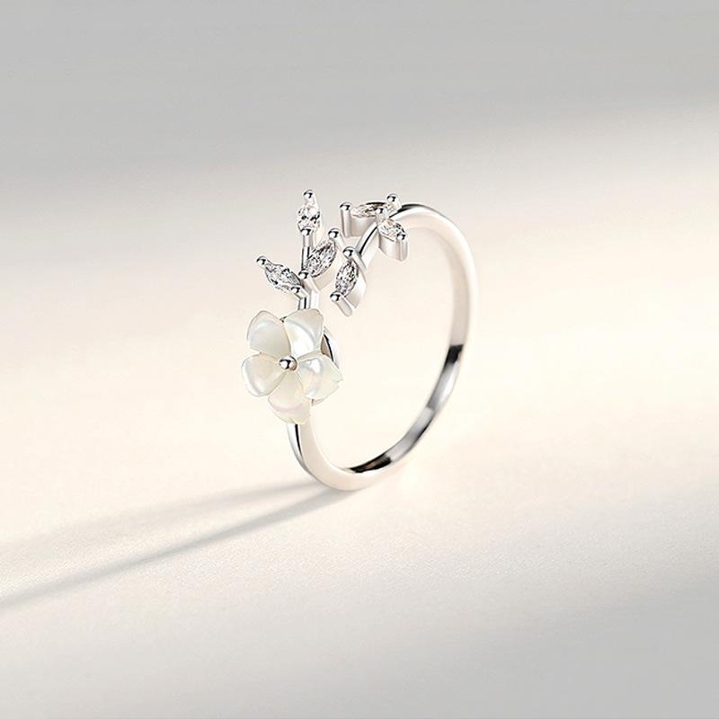 Регулируемое кольцо-ракушка Sweet Flower Leaf - Niche Design для женщин