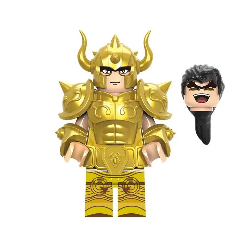 Золотой набор строительных блоков знаков зодиака с 12 подвижными фигурками