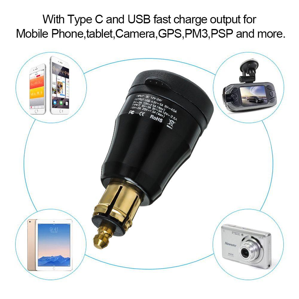 Vehicle Charging Universal For BMW Socket Ducati Car Charger QC3.0 USB Quick Charge Plug