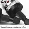 YATO Hex Shank 3-Jaw Quick Connect Twist Drill Conversion Chuck.