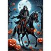1pc Dark Halloween Garden Flag Horro Sleepy Hollow Print Suitable for Halloween Yard Outside Decoration No Flag Pole 12X18 Inch