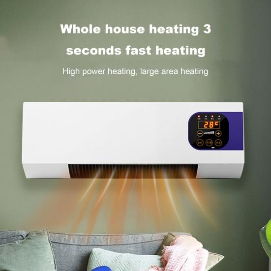 Настенный обогреватель воздуха с регулировкой температуры, кондиционер для комнаты, функция таймера, цифровой дисплей, водонепроницаемый