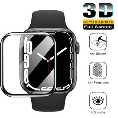 3D изогнутое закаленное стекло для Apple Watch Series 9 8 7 6 5 SE S10 38MM 40MM 41MM Защитная пленка для экрана для iWatch Ultra 46MM 49MM 45MM 42MM 44MM