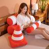 Plush Toy Simulation Traffic Cone Road Construction Cone Sign Roadblock Simulation Toy Set Safety Soft Cushion Pillow