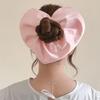Love Large Satin Hair Scrunchies Cloth Exaggerated Hair Ring Fashion Heart Hair Rope  Party