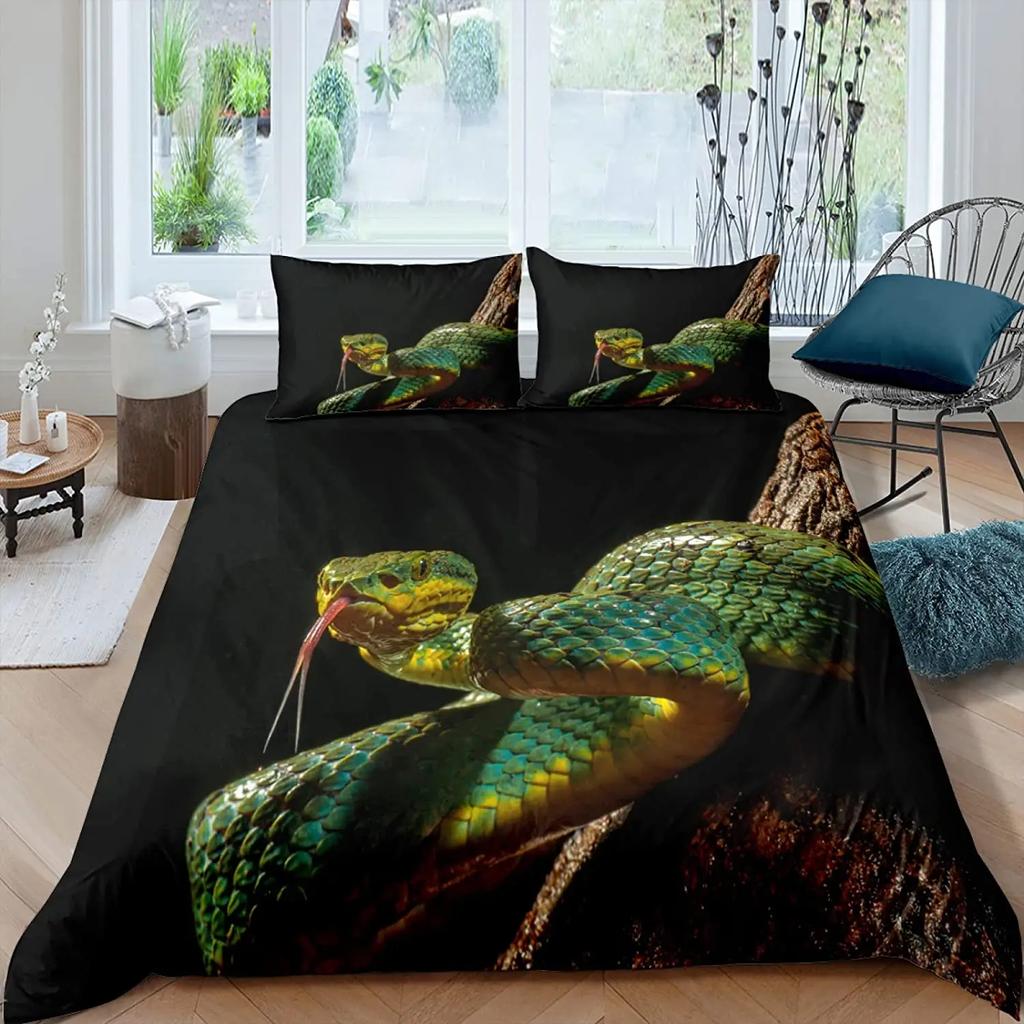 3D Snake Style Bedding Set For Bedroom Soft Duvet Cover Bedspreads For Bed Linen Comefortable Quilt And Pillowcase
