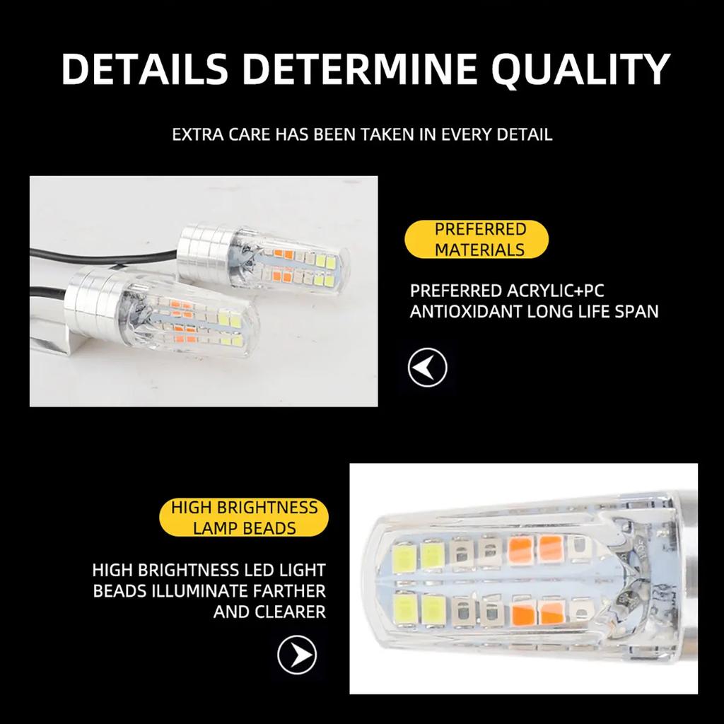 Универсальные 2 шт. Светодиодные передние и задние указатели поворота для мотоцикла, 4-цветные, модификация, мини-подсветка номерного знака для мотоцикла