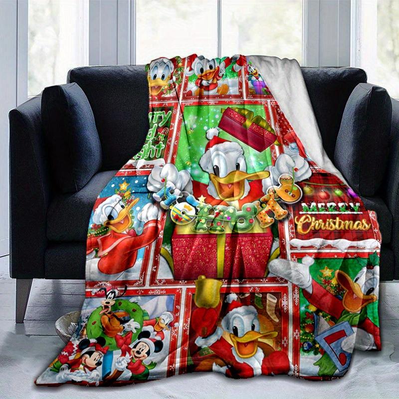 1pc. Christmas Disney Characters Plush Blanket, Festive Holiday Decor for Home, Soft Throw Blanket for All Seasons, Cute Gift Idea, Living R