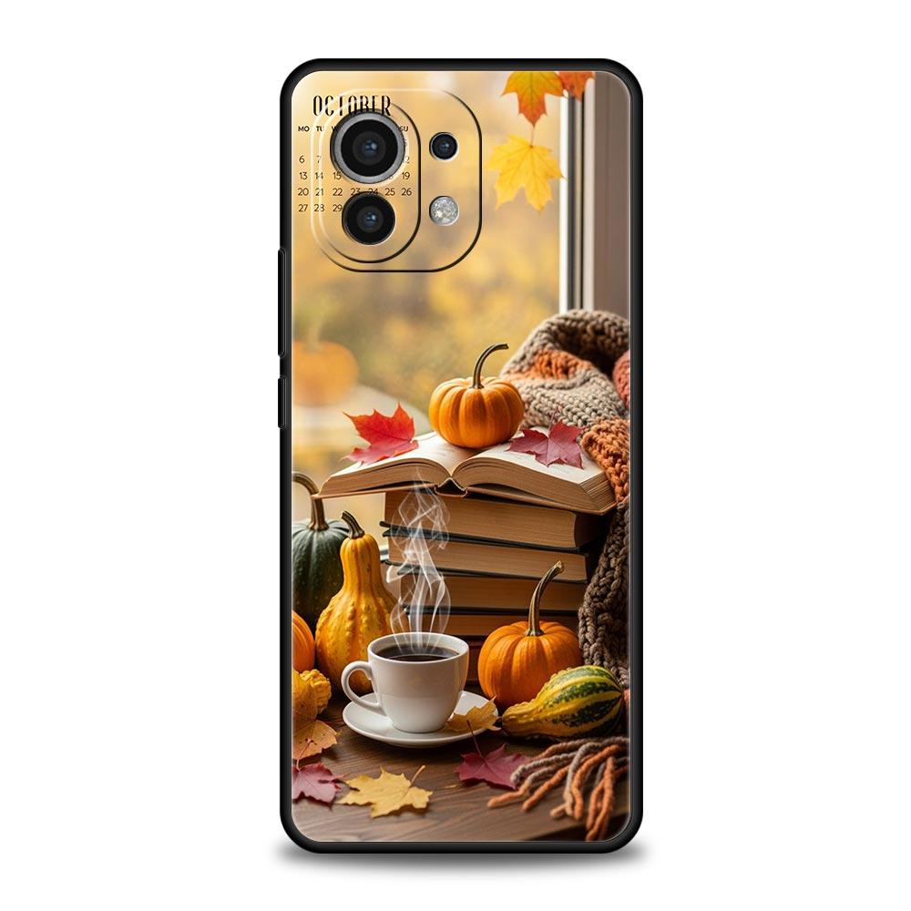 Чехол для телефона 'Тыква Осенние Листья Кофе' для Xiaomi Mi 17 Pro Max 15 14 13 12 11 Ultra 15T 14T 13T 12T Pro Lite Мягкий ТПУ