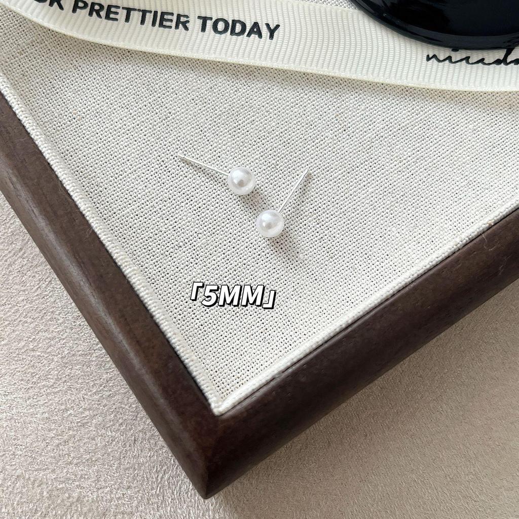 Корейские серьги в стиле ретро с жемчугом и серебряной иглой 925 пробы для женщин - Стиль знаменитости