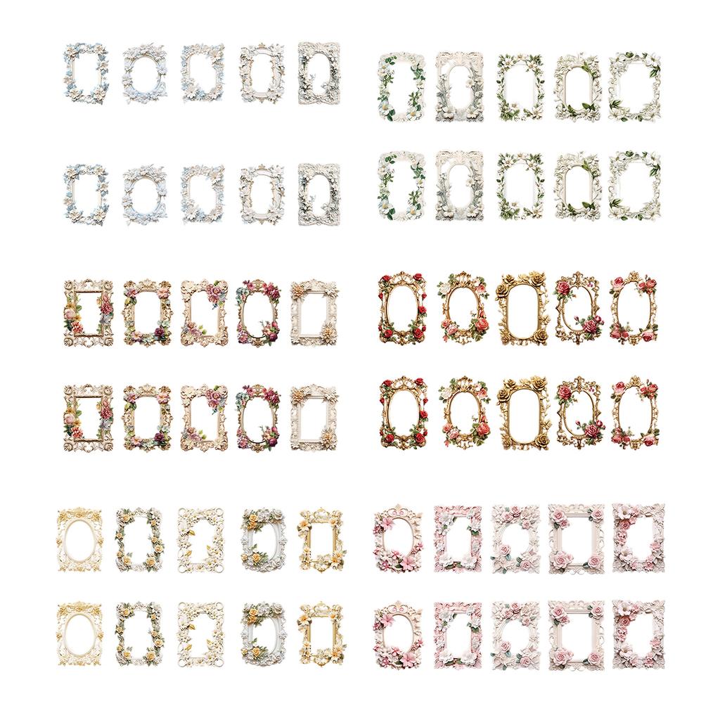 10 листов Винтажные тисненые вырезанные рамочные коллажные карточки Скрапбукинг фон Коллажная бумага для ведения журнала Бумажное рукоделие