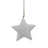 Hill Interiors White Washed Star Christmas Hanging Decoration