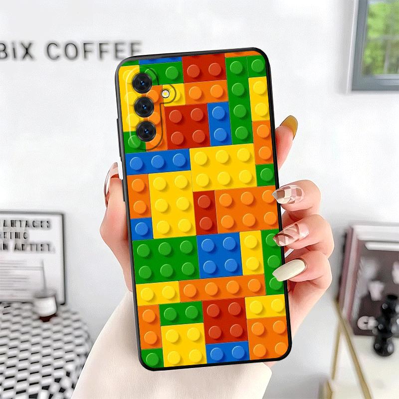 Fashion Building Blocks Pattern Soft Phone Case for Samsung A17 A37 A57 A16 A26 A36 A56 A15 A25 A35 A55 A14 A24 A34 A54 A13 A23